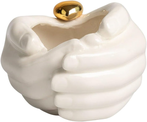 Mani con cuore in porcellana candela profumata bomboniera per regalo, ricorrenze, matrimonio Harmony PRMT25020