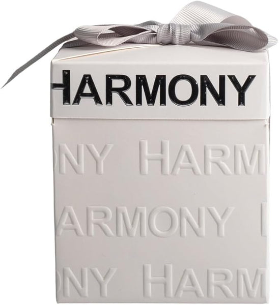 Scatolina in vetro tonda con righe bomboniera per matrimonio, comunione, cresima, Harmony SNVT25037