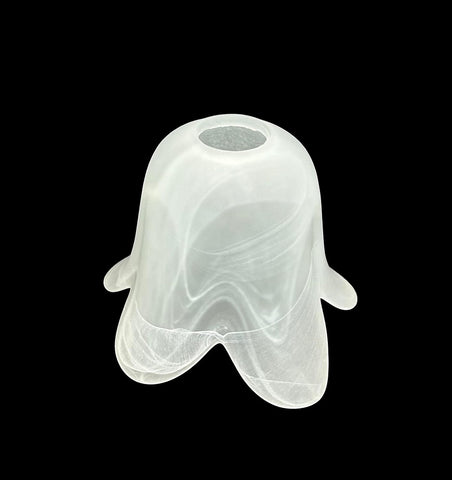 Vetro coppa ricambio lampadari applique lumetto lampada vetro scavo liscio sfumato bianco art. 5 Petali bianco