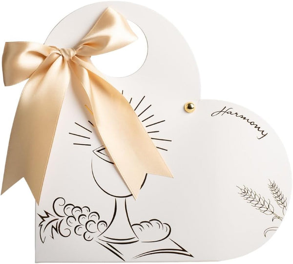 Profumatore albero della vita decorato con cuori e glitter oro per comunione bambina Harmony RSCM25040