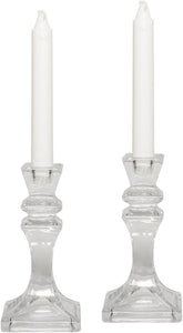 Bomboniera matrimonio set 2 porta candele in vetro eleganti harmony S2358G