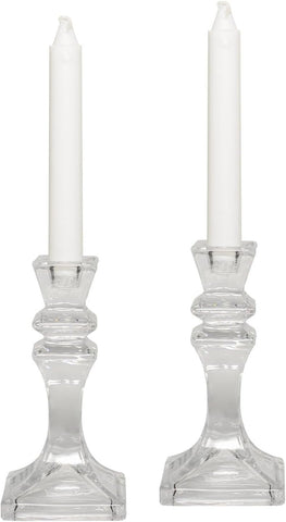 Bomboniera matrimonio set 2 porta candele in vetro eleganti harmony S2358G