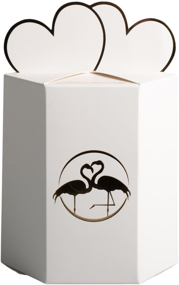 Scatola grande tonda con fiore e candela profumata decorata con farfalla bomboniera per comunione, cresima, matrimonio Harmony PRMT25066