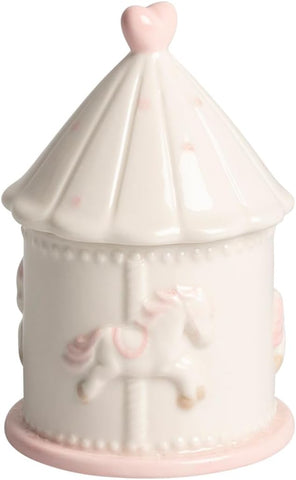 Giostrina decorativa in porcellana bomboniera battesimo nascita bambina harmony PRNB25244