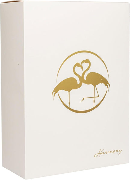 Bomboniera matrimonio coppia porta candela in cristallo con glitter oro harmony SNVT23033