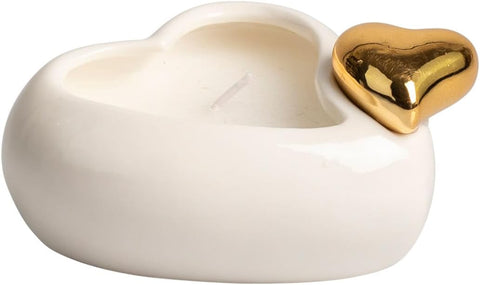 Porta candela cuori in porcellana bomboniera per ricorrenze, matrimonio, regalo Harmony PRMT25021
