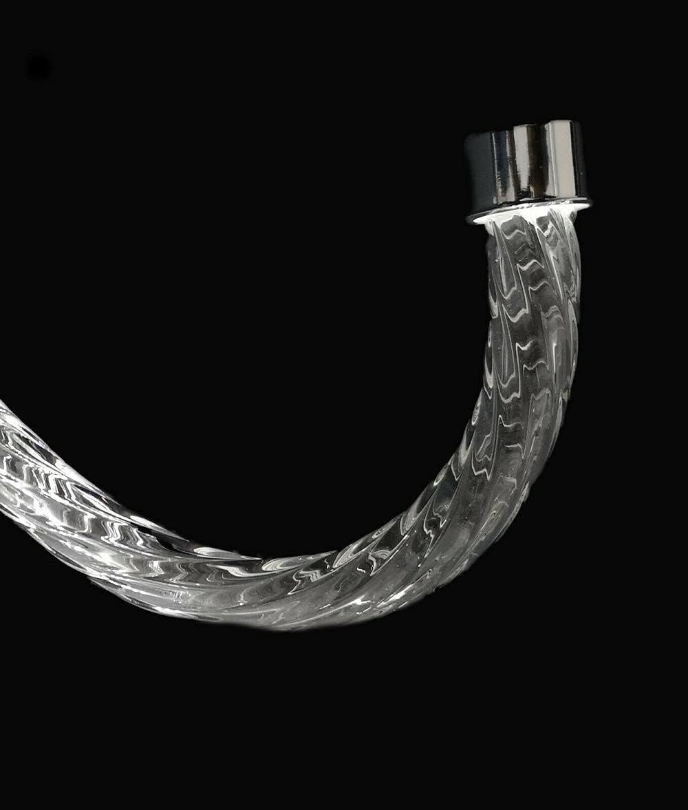 Braccio per lampadario cristallo torciglione 30cm cromo ricambi lampadari accessori