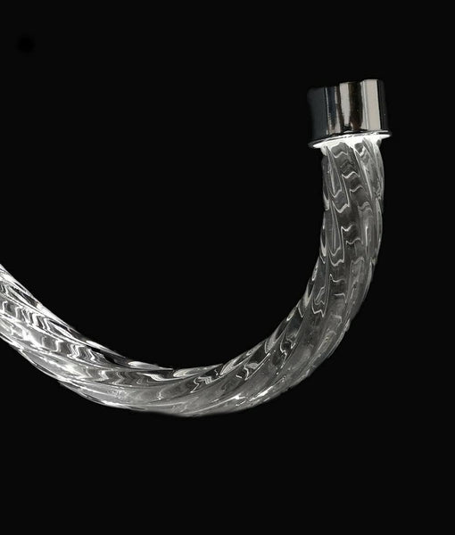 Braccio per lampadario cristallo torciglione 25cm cromo ricambi lampadari accessori