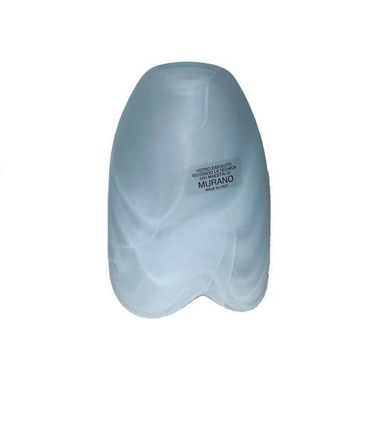 Vetro Murano Coppa Ricambio E14 Lampadari, Applique, Lumetto, Lampada Art 4 Punte Bianco