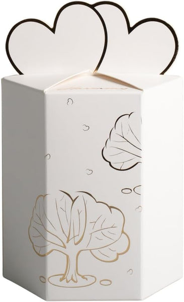 Porta candela cuori in porcellana bomboniera per ricorrenze, matrimonio, regalo Harmony PRMT25021