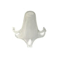 Vetro Murano Satinato Bianco Coppa Ricambio Lampadari, Applique, Lumetto, Lampada Art 4 Punte Cono