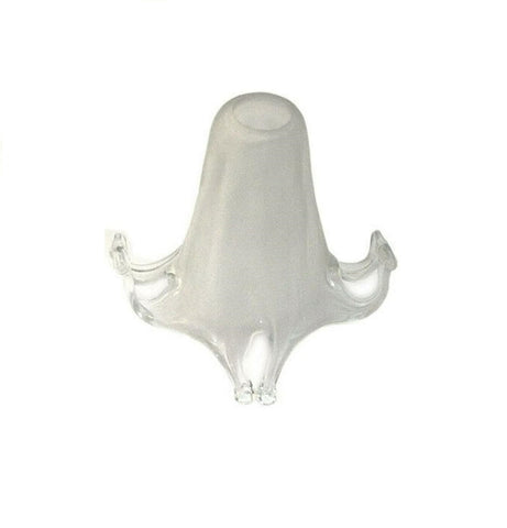 Vetro Murano Satinato Bianco Coppa Ricambio Lampadari, Applique, Lumetto, Lampada Art 4 Punte Cono