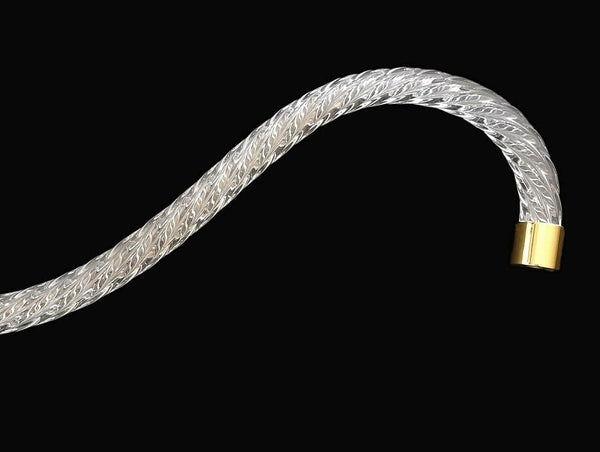 Braccio maggiorato per lampadario in cristallo torciglione 51cm oro ricambi lampadari accessori