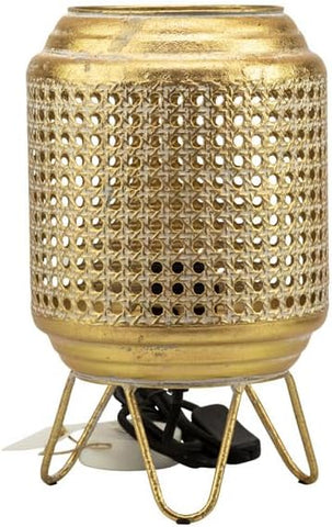Lampada traforata elegante glamour in metallo oro con filo harmony S2527S