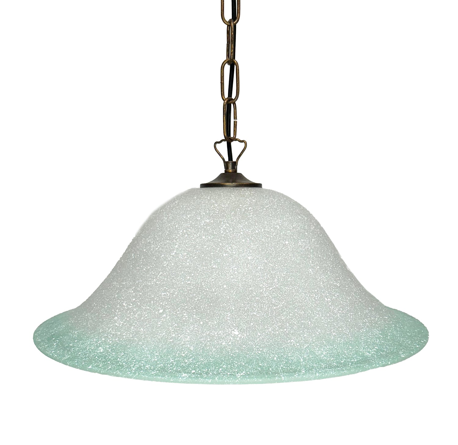 Lampadario a Sospensione Classico in Vetro, 1 Luce, per Cucina, Bagno, Camera, Soggiorno, Scala, Corridoio art. 608 (VERDE)
