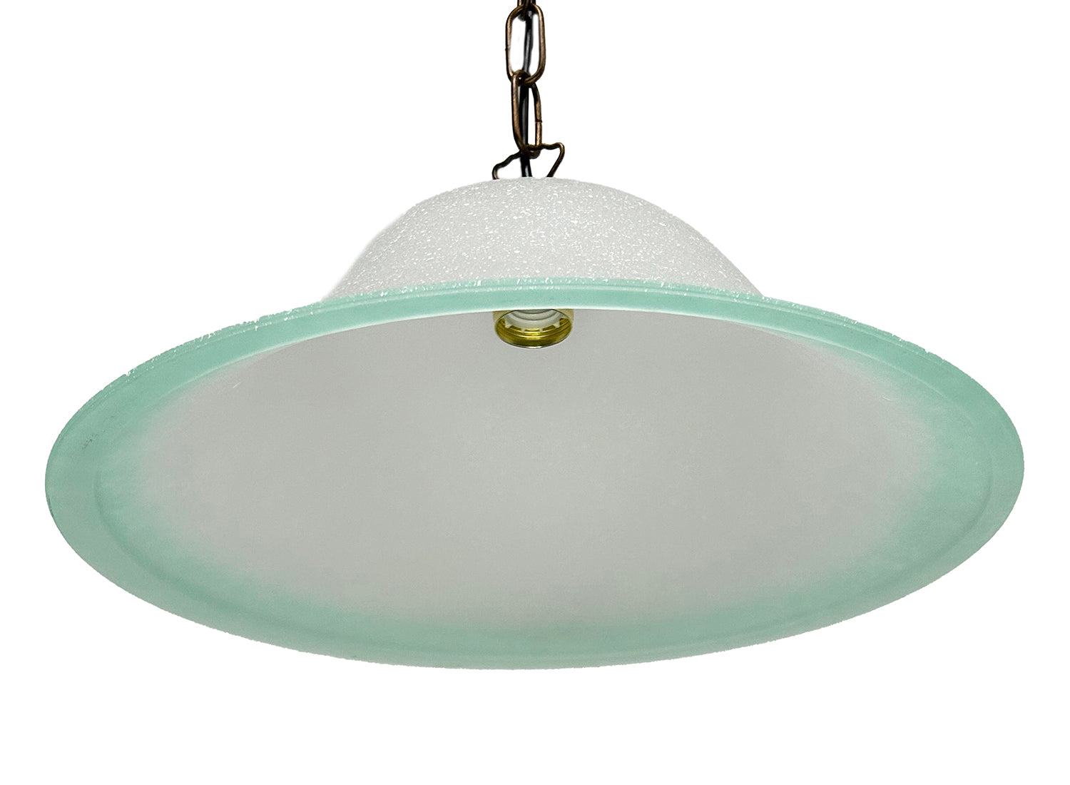 Lampadario a Sospensione Classico in Vetro, 1 Luce, per Cucina, Bagno, Camera, Soggiorno, Scala, Corridoio art. 608 (VERDE)