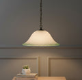 Lampadario a Sospensione Classico in Vetro, 1 Luce, per Cucina, Bagno, Camera, Soggiorno, Scala, Corridoio art. 608 (VERDE)