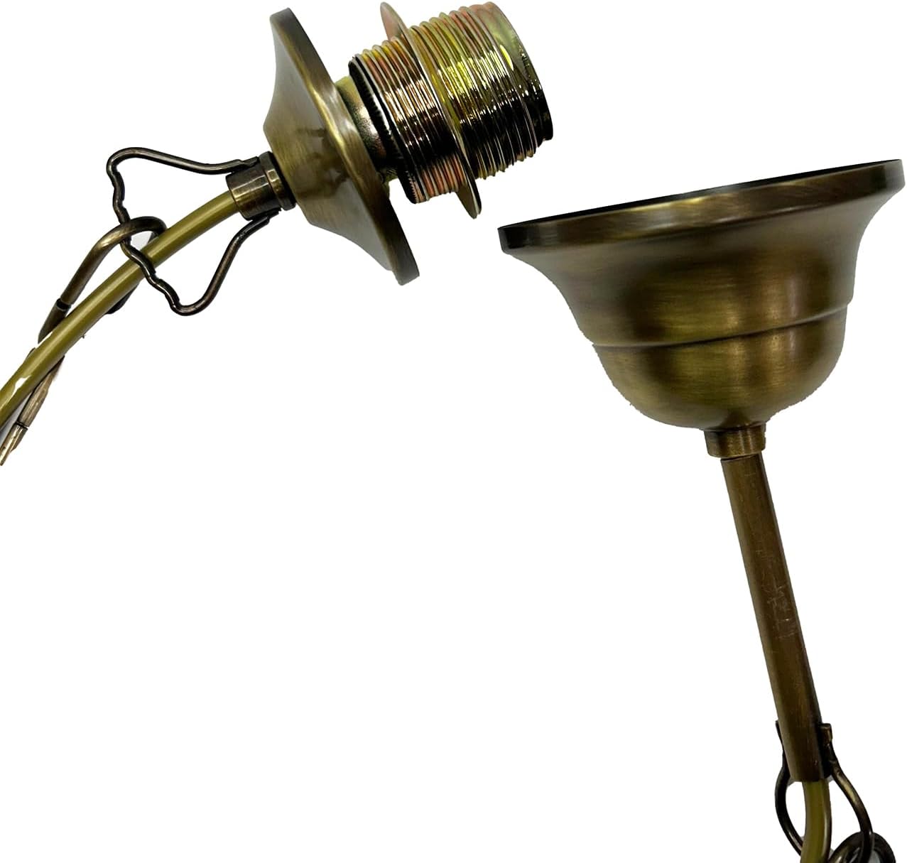 Catena in ottone brunito portalampade metallo oro ricambio lampadari sospensione