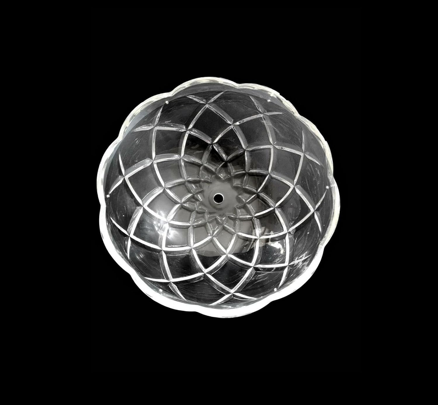 Bobeche tazza coppa grande cristallo trasparente ricambio lampadario coll. Lisa ø25