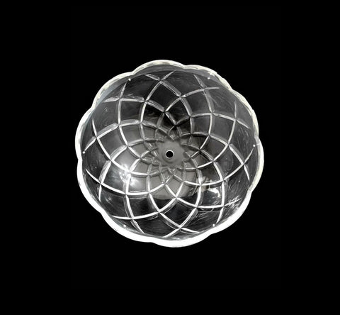 Bobeche tazza coppa grande cristallo trasparente ricambio lampadario coll. Lisa ø25