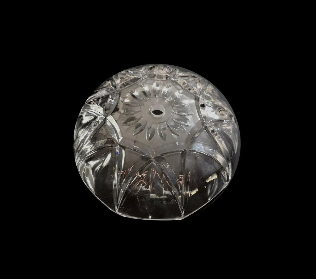 Bobeche tazza coppa grande cristallo trasparente ricambio lampadario coll. Gialla ø19,5