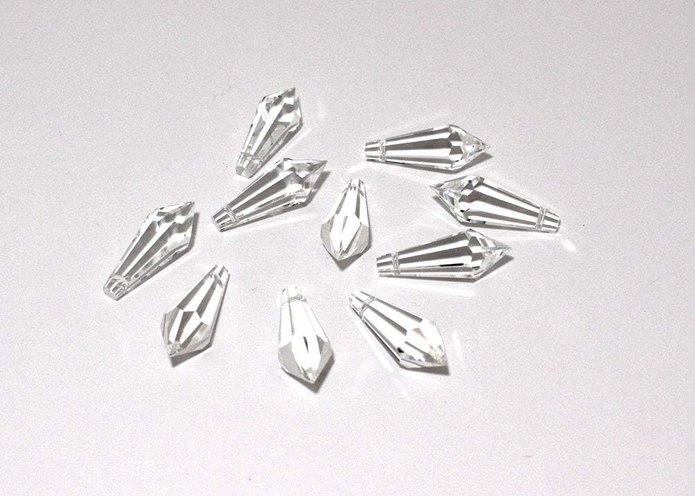 10PZ prisma goccia cristallo pendaglio ricambio lampadario applique accessori