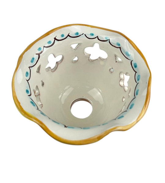 Coppa in ceramica ricambio per lampadario applique plafoniera lampada firmato e decorato a mano dai maestri ceramisti di santo stefano di camastra art. gomes