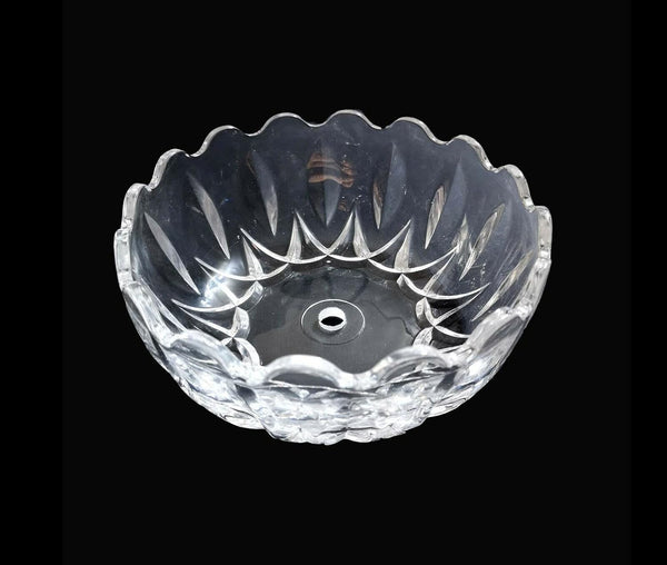 Bobeche tazza coppa grande cristallo trasparente ricambio lampadario coll. Verde ø17,5