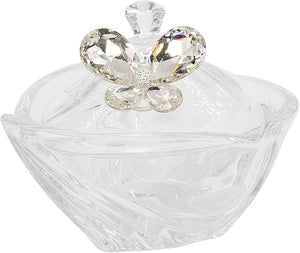 Bomboniera matrimonio scatola triangolare in vetro con decorazione farfalla harmony SNVT23272