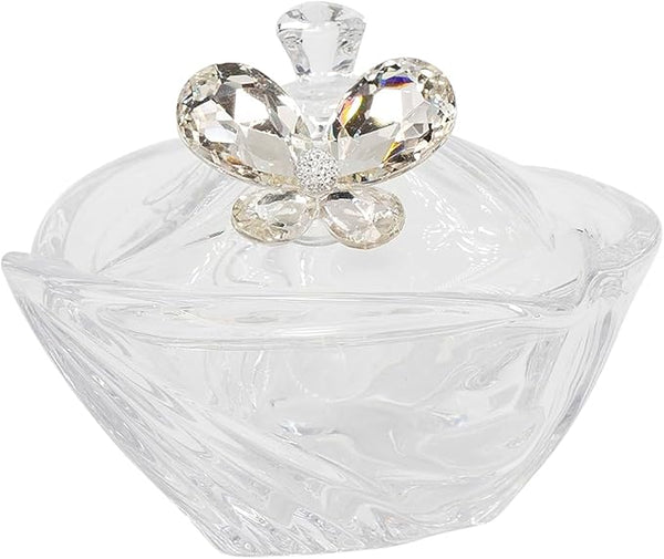 Bomboniera matrimonio scatola triangolare in vetro con decorazione farfalla harmony SNVT23272