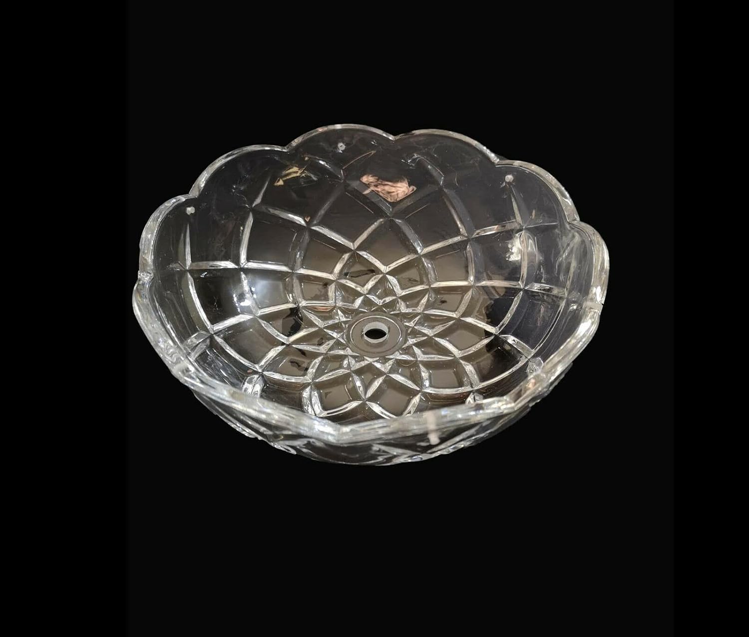 Bobeche tazza coppa grande cristallo trasparente ricambio lampadario coll. Lisa ø20