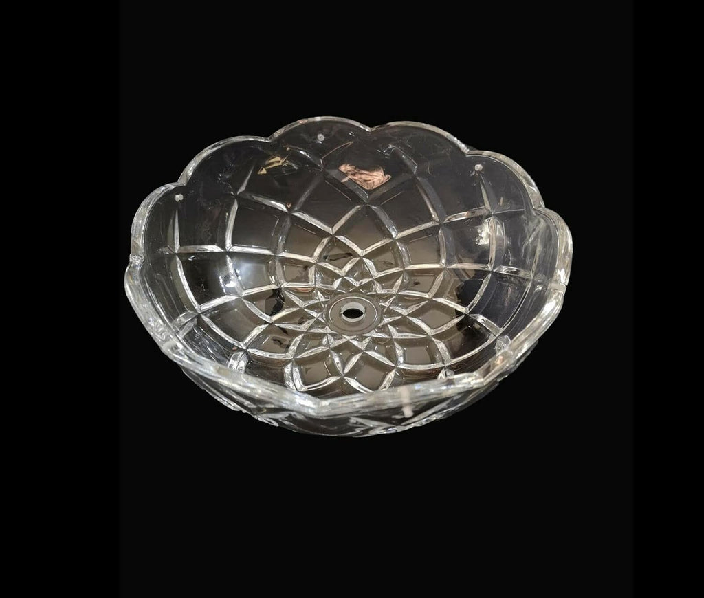 Bobeche tazza coppa grande cristallo trasparente ricambio lampadario coll. Lisa ø25