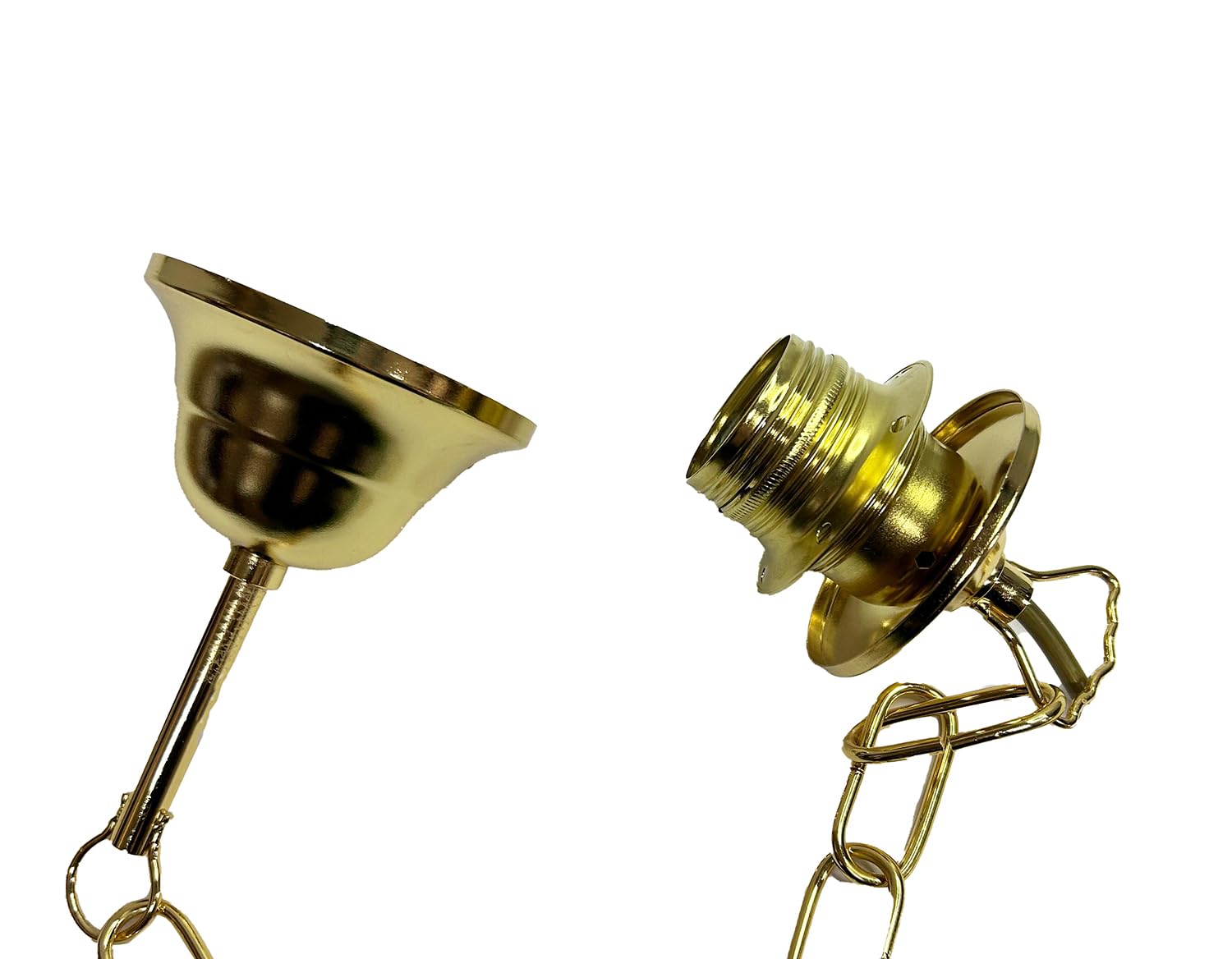 Catena oro lucido classica portalampade metallo ricambio lampadari sospensione