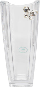 Bomboniera matrimonio vaso in vetro decorato con farfalla in cristallo harmony SNVT23279