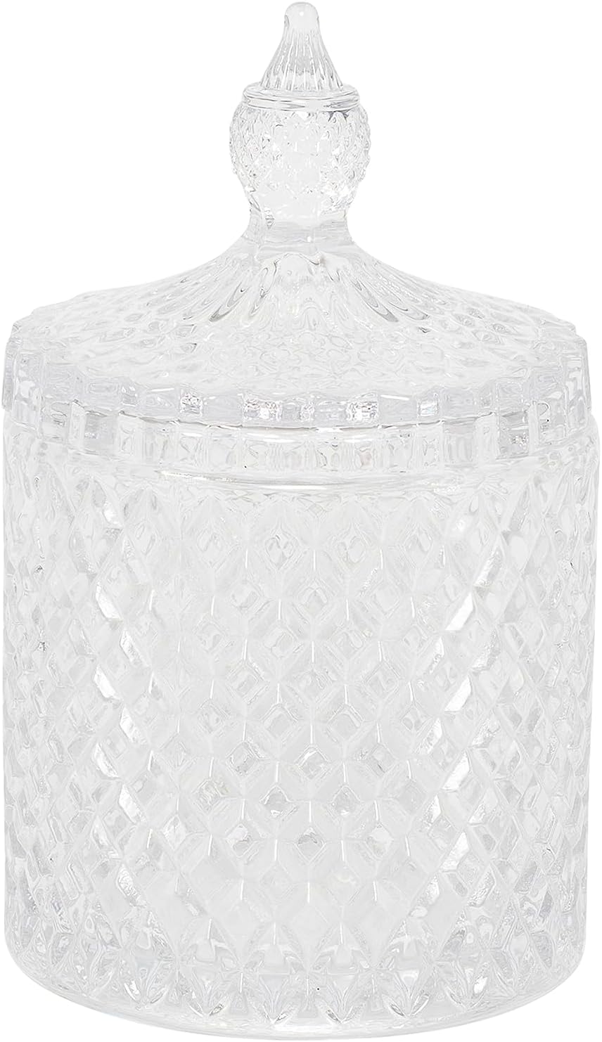 Bomboniera matrimonio scatola grande in vetro diamantato con candela profumata harmony S2477G