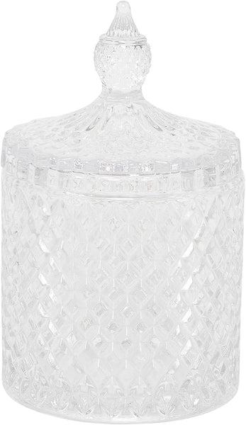 Bomboniera matrimonio scatola grande in vetro diamantato con candela profumata harmony S2477G