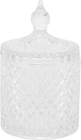 Bomboniera matrimonio scatola grande in vetro diamantato con candela profumata harmony S2477G