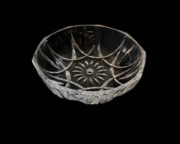 Bobeche tazza coppa grande cristallo trasparente ricambio lampadario coll. Gialla ø19,5