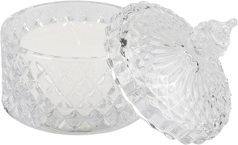 Bomboniera matrimonio scatola in vetro diamantato piccola con candela profumata harmony SNVT23252