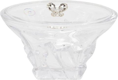 Bomboniera matrimonio porta caramelle in vetro con farfalla in cristallo harmony SNVT23277