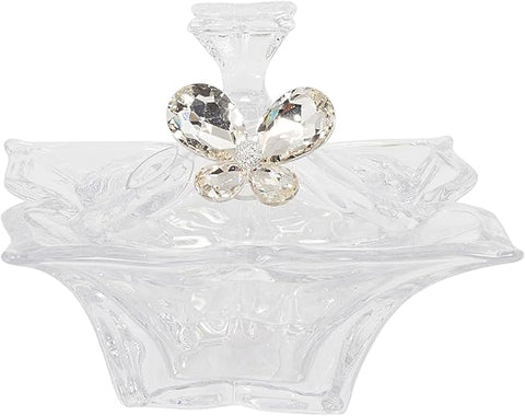 Bomboniera matrimonio scatola media in vetro quadrata con decorazione farfalla in cristallo harmony SNVT23274