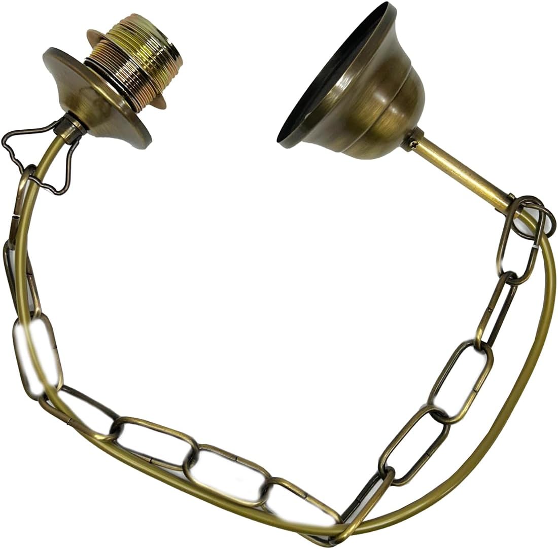 Catena in ottone brunito portalampade metallo oro ricambio lampadari sospensione