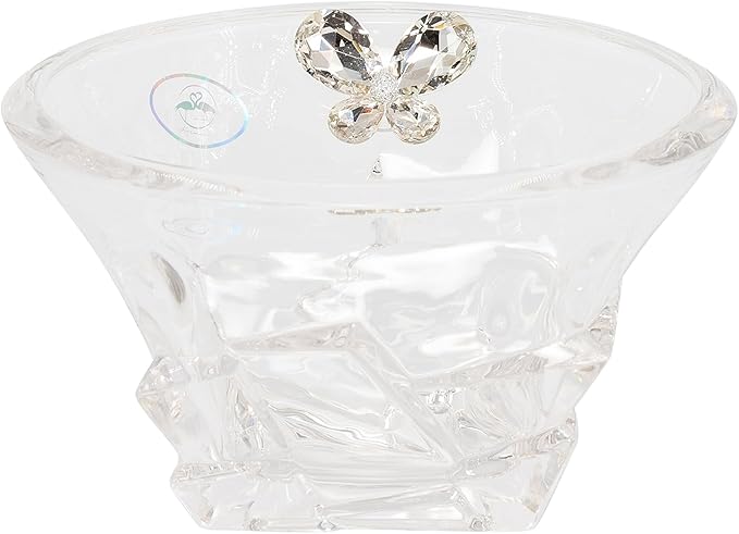 Bomboniera matrimonio porta caramelle in vetro con farfalla in cristallo harmony SNVT23276