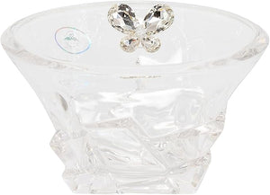 Bomboniera matrimonio porta caramelle in vetro con farfalla in cristallo harmony SNVT23276