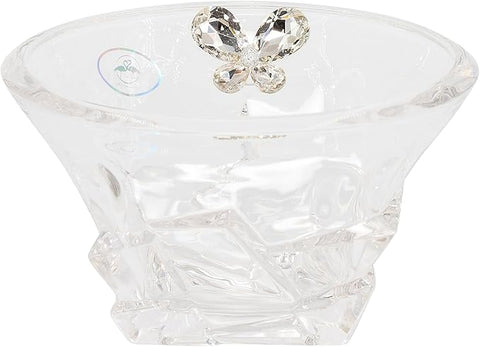 Bomboniera matrimonio porta caramelle in vetro con farfalla in cristallo harmony SNVT23276