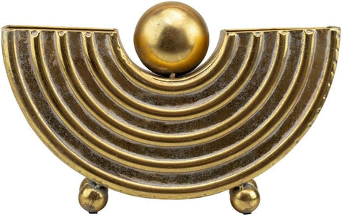 Vaso in metallo con sfera elegante glamour oro harmony S2525S