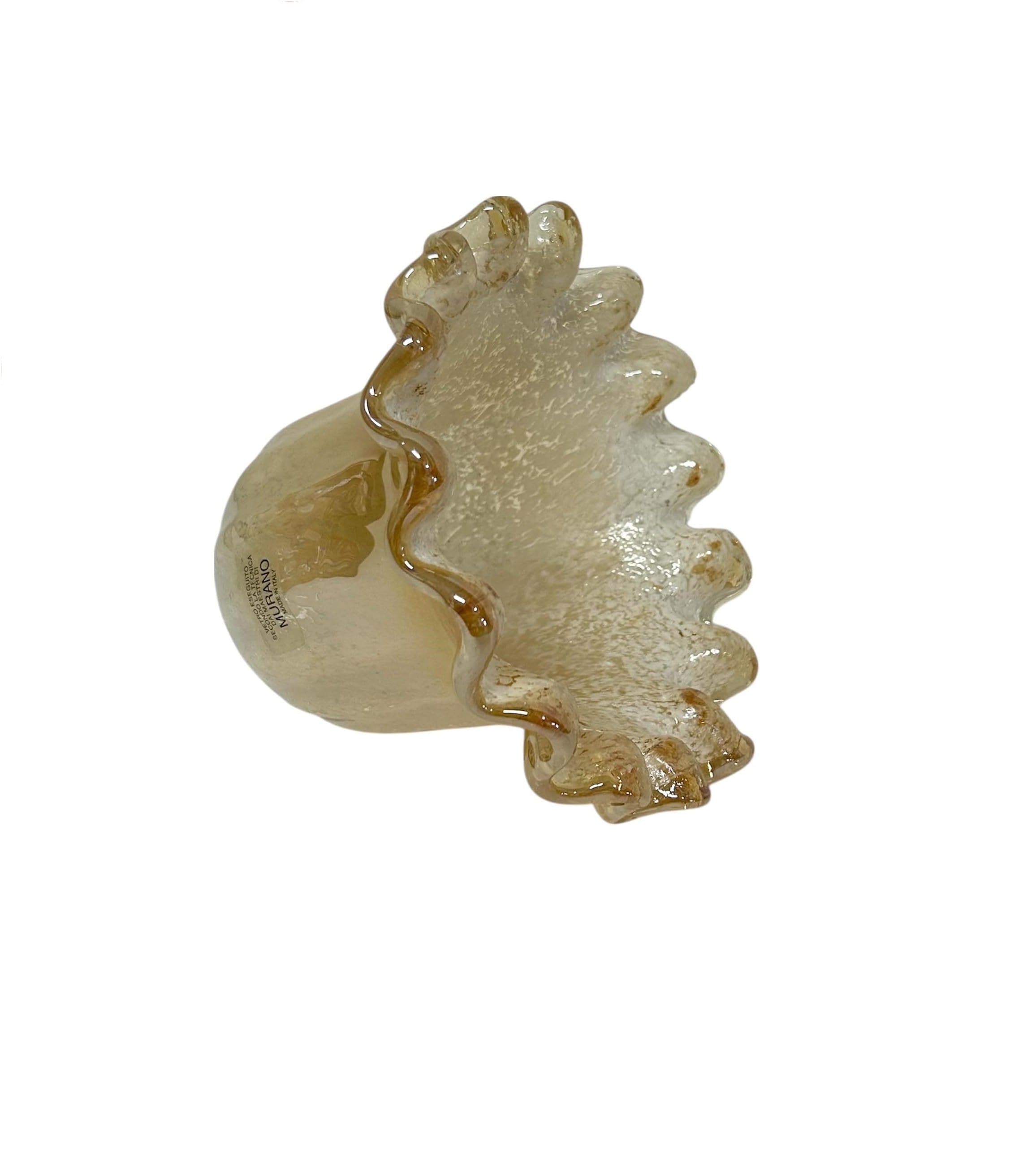 Vetro murano coppa ricambio E14 per lampadari, applique, lumetto, lampada, art. onda miele