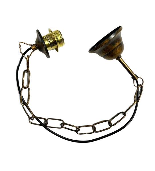 Catena ferro battuto portalampade metallo oro ricambio lampadari sospensione