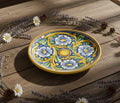 Small ceramic plate hand decorated by Sicilian ceramists baroque art 14
