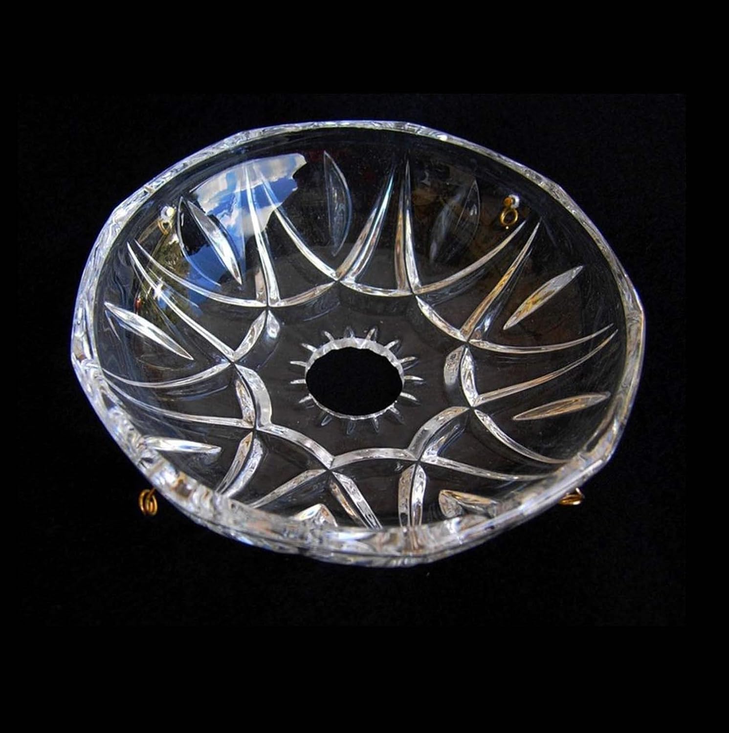 Bobeche cristallo ricambio lampadario appliques accessori coll. Gialla